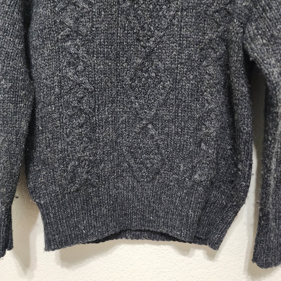Vintage Glen Carron Gray 100% Virgin Wool Sweater S - Picture 8 of 12